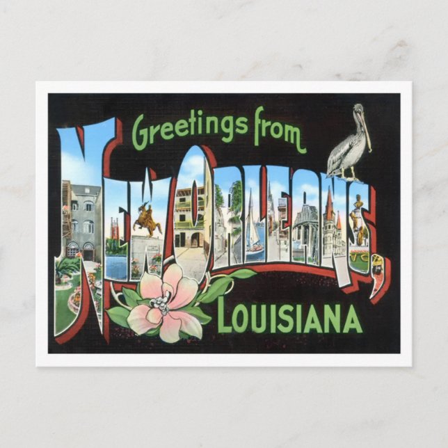 Postal Nueva Orleans, Louisiana Gran Cartas Postcard (Anverso)