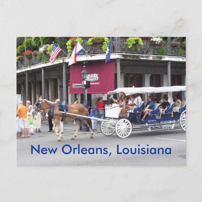Postal Nueva Orleans, Louisiana House & Carriage (Anverso)