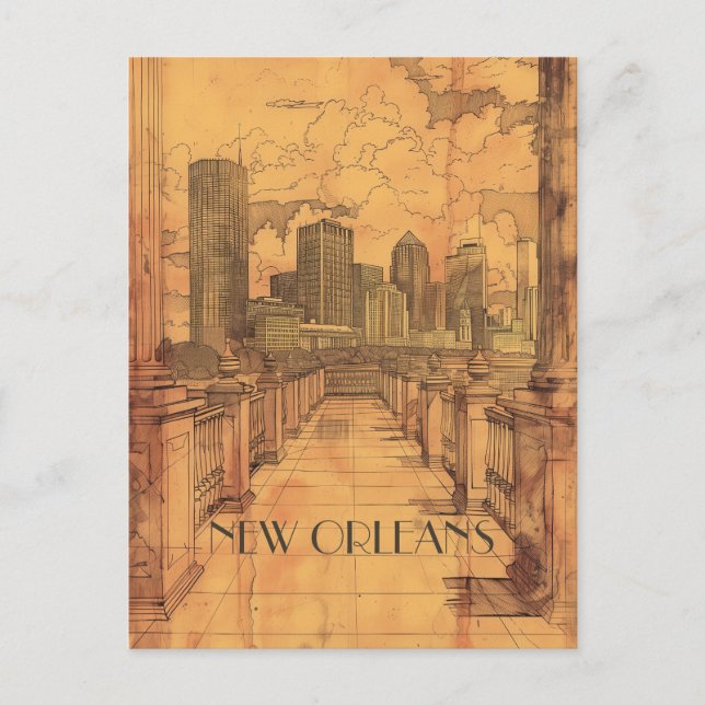 Postal Nueva Orleans Louisiana Travel (Anverso)