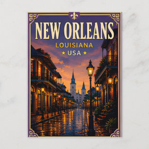 Postal 🎷 Nueva Orleans Luisiana Barrio Francés 