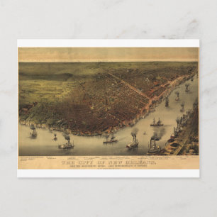Postal Nueva Orleans, Luisiana en 1885