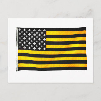 Postal Nueva Orleans NOLA Bandera de Estados Unidos Negra