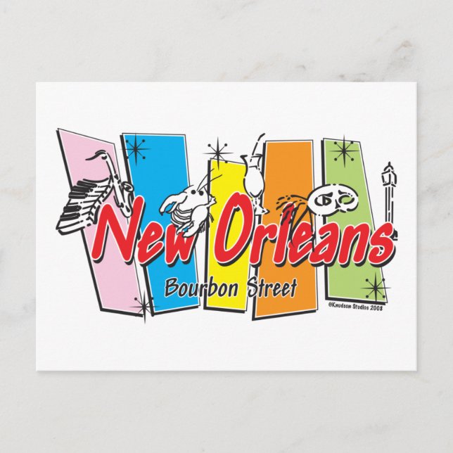 Postal Nueva Orleans-Retro (Anverso)