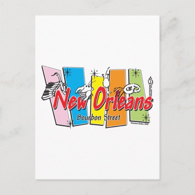 Postal Nueva Orleans-Retro (Anverso)