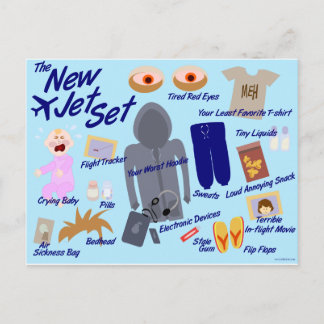 Postal Nueva parodia del Personalizado de viajes de Air