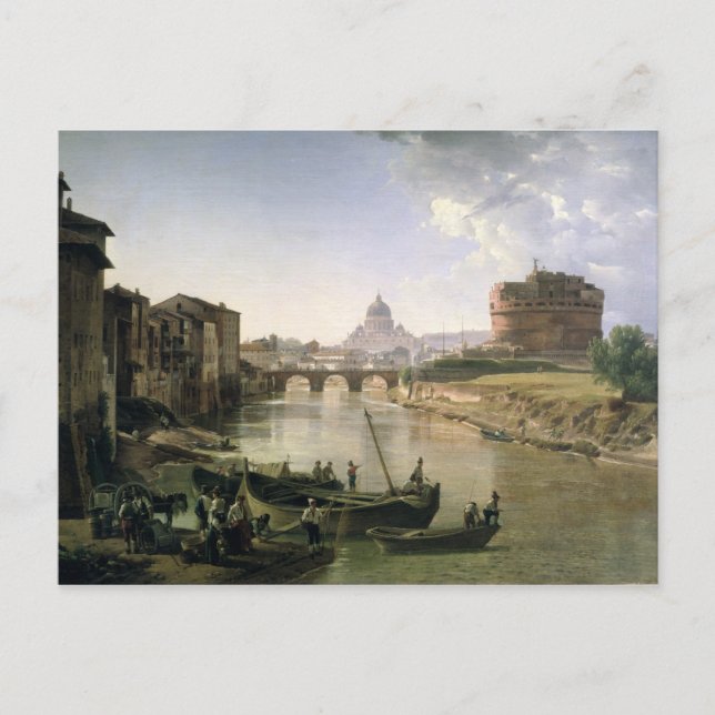 Postal Nueva Roma con el Castel Sant'Angelo (Anverso)