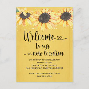 Postal Nueva ubicación Girasol Cambio de dirección