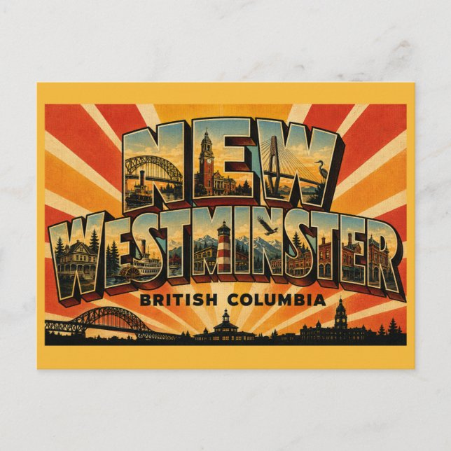 Postal Nueva Westminster BC Ciudad Real (Anverso)