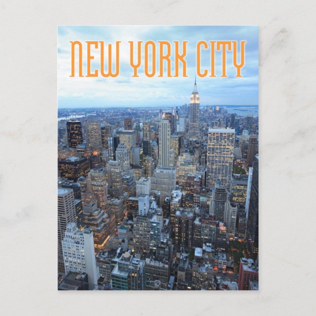 Postal Nueva York al atardecer (Anverso)