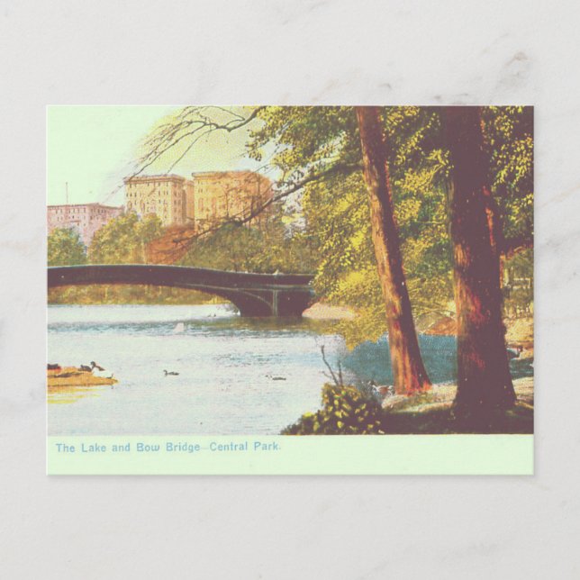 Postal Nueva York, Central Park Lake (Anverso)