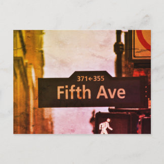 Postal Nueva York cita utilizó vintage color