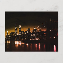 Postal Nueva York de noche - Nueva York City Skyline