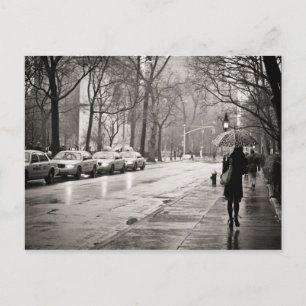 Postal Nueva York - Día de lluvias en Greenwich Village