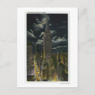 Postal Nueva York, edificio Chrysler en la noche nº 2