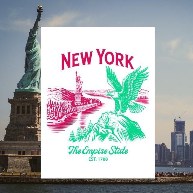 Postal Nueva York El Estado Imperio Este. Águila Calva 17 (New York)