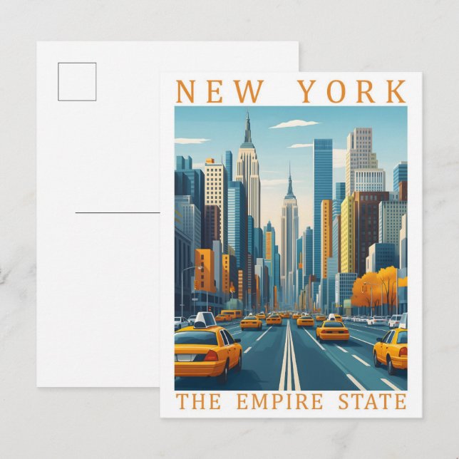 Postal Nueva York Empire State USA Travel Place (Anverso / Reverso)