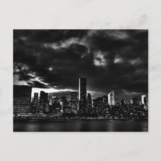 Postal Nueva York en blanco y negro (Anverso)