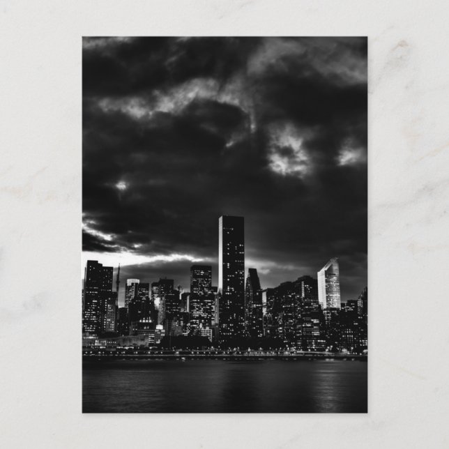 Postal Nueva York en blanco y negro (Anverso)