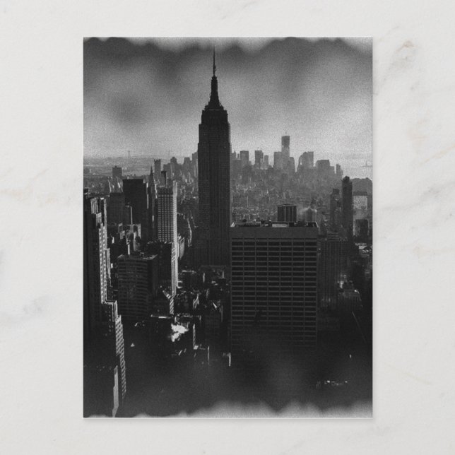Postal Nueva York en blanco y negro (Anverso)