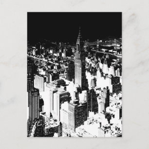 Postal Nueva York en blanco y negro