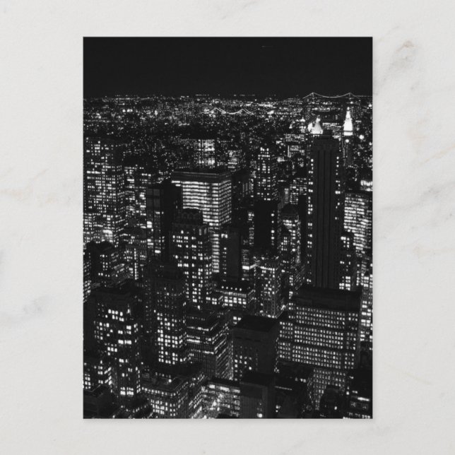 Postal Nueva York en blanco y negro (Anverso)