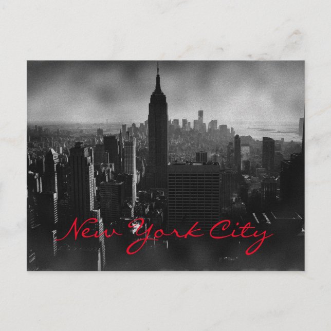 Postal Nueva York en blanco y negro (Anverso)