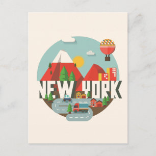 Postal Nueva York en diseño