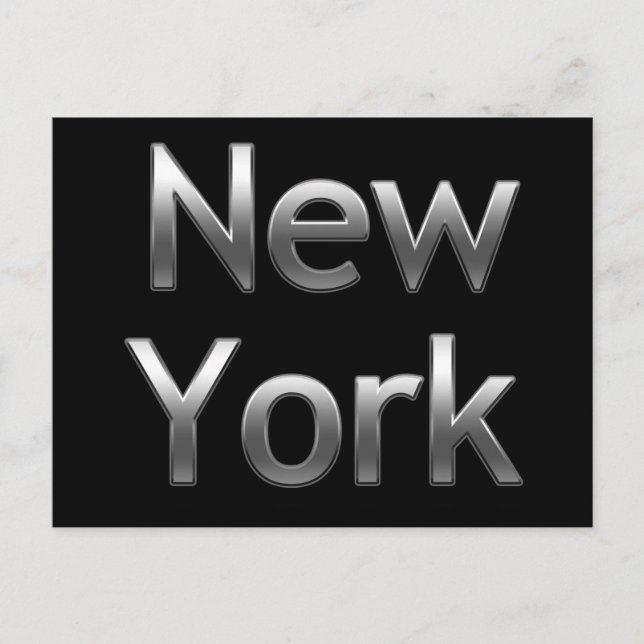 Postal Nueva York Industrial - Sobre Negro (Anverso)