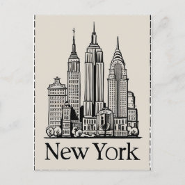 Postal nueva york inspirada en vintage