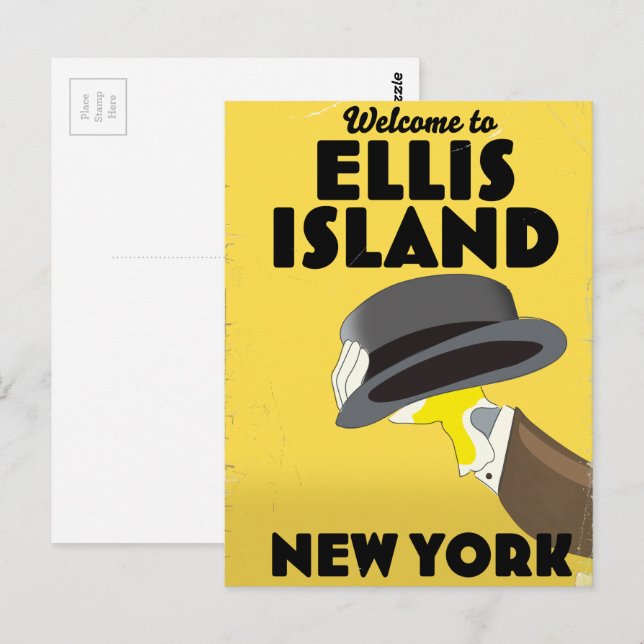 Postal Nueva York Isla Ellis (Anverso / Reverso)