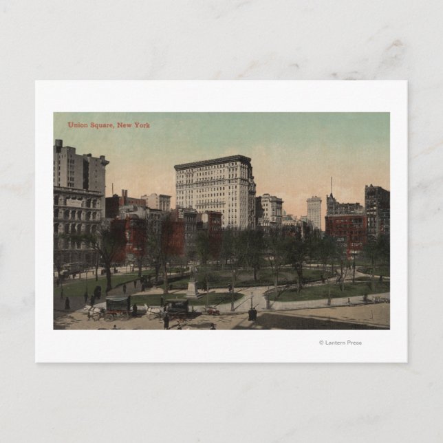 Postal Nueva York, Nueva York - Union Square View, Horse  (Anverso)