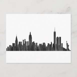 POSTAL NUEVA YORK, NY SKYLINE PAINTBRUSH -