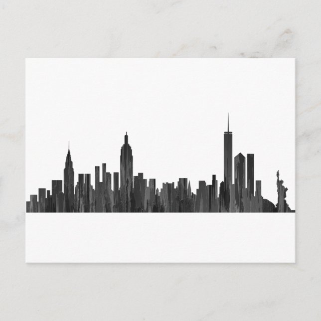 POSTAL NUEVA YORK, NY SKYLINE PAINTBRUSH - (Anverso)