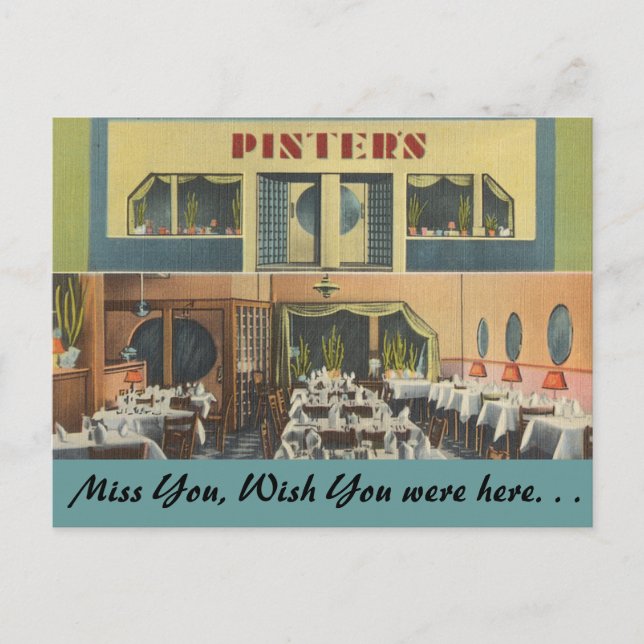 Postal Nueva York, Restaurante Pinter's (Anverso)