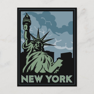 Postal nueva york viajes retro de estados unidos