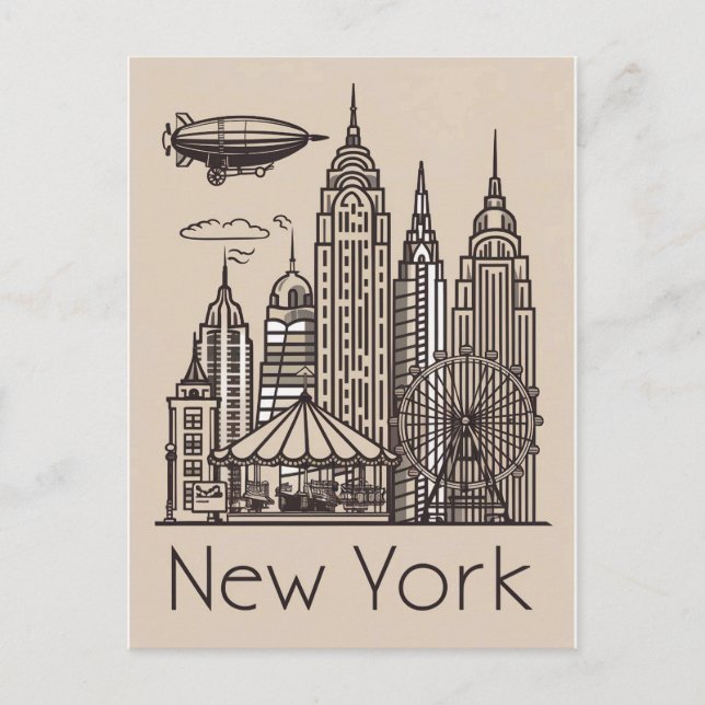 Postal nueva york vintage (Anverso)