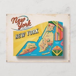 Postal Nueva York Vintage Retro