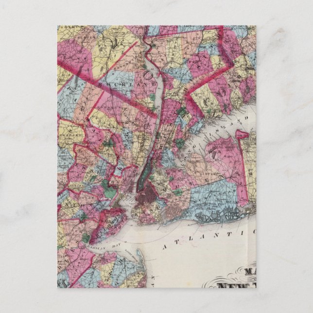 Postal Nueva York y alrededores (Anverso)