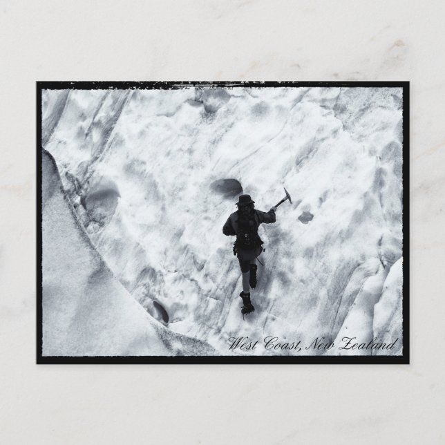 Postal Nueva Zelanda, Costa Oeste, Glacier Walker (Anverso)