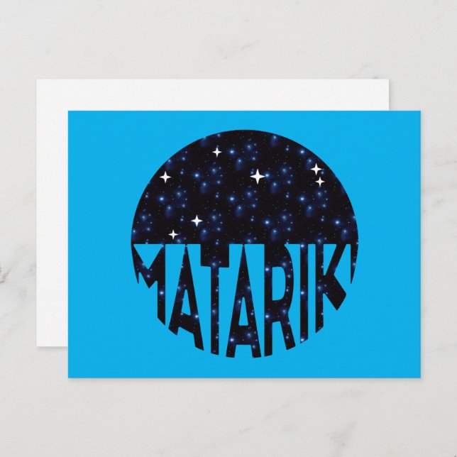 Postal Nueva Zelanda Siete Hermanas Maori MATARIKI 2b (Anverso / Reverso)