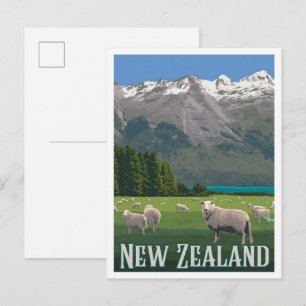 Postal Nueva Zelanda Viajes Antiguos