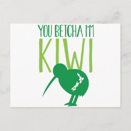 Postal NUEVA ZELANDIA DIVERTIDO BETCHYA Soy KIWI bird