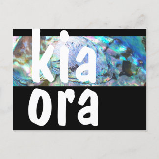 POSTAL NUEVA ZELANDIA KIA ORA GREETING PAUA PERSONALIZADO