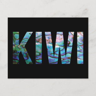 POSTAL NUEVA ZELANDIA KIWI PAUA SIMPLE