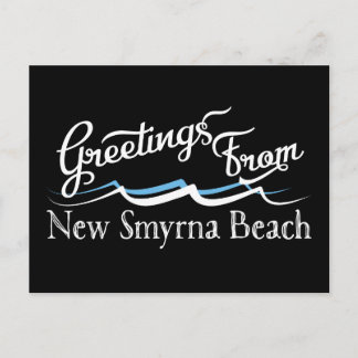 Postal Nuevas olas de agua en la playa de Smyrna
