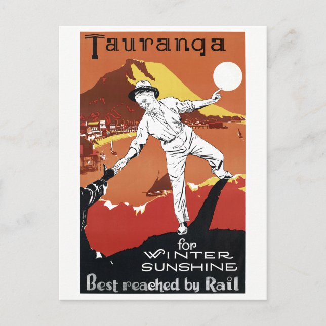 Postal Nuevo afiche de la cosecha de Tauranga de Nueva Ze (Anverso)