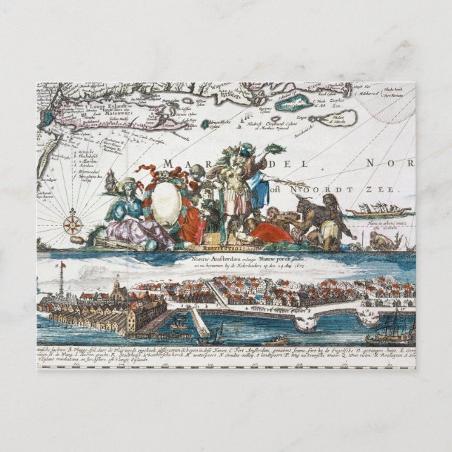 POSTAL NUEVO ÁMSTERDAM, 1673 (Anverso)