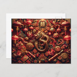 Postal Nuevo Año Lunar Chino de Dragón, Posttravesía