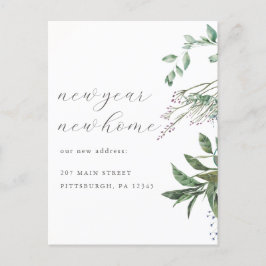 Postal Nuevo Año Nuevo cambio de domicilio de dirección e