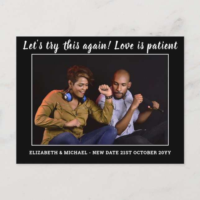 Postal Nuevo año Nuevo plan Fecha de cambio presupuesto B (Anverso)